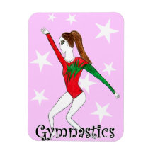 Gymnastics girl magnet