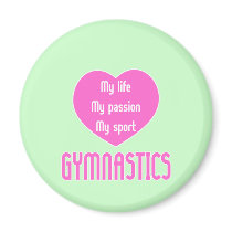 Gymnastics Life Passion Sport Fridge Magnet