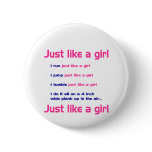 Gymnastics Like a Girl buttons