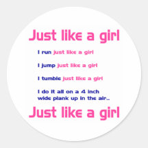 Gymnastics Like a Girl Stickers
