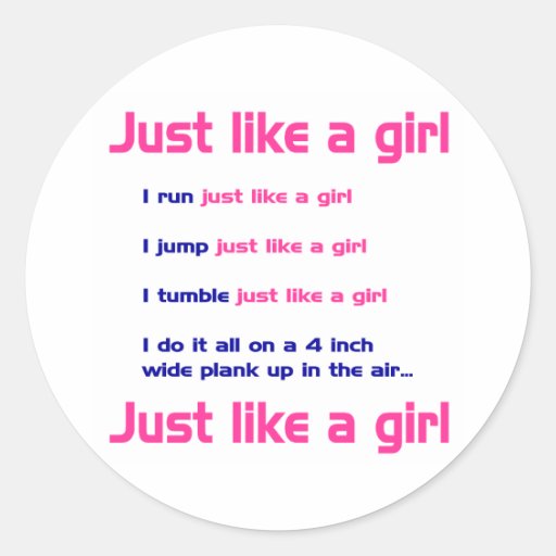 Gymnastics Like a Girl Stickers