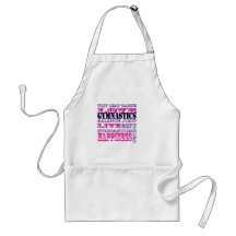 Gymnastics Live, Love, Happiness Apparel for Girls Aprons