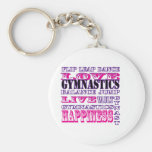 Gymnastics Live, Love, Happiness Apparel for Girls Key Chains