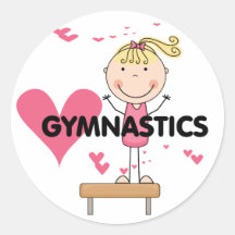 GYMNASTICS - Love Gymnastics Tshirts and Gifts Round Sticker