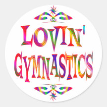 Gymnastics Lover Round Stickers