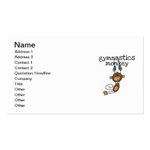 Gymnastics Monkey Business Card