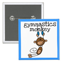 Gymnastics Monkey Button