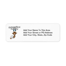Gymnastics Monkey Custom Return Address Label