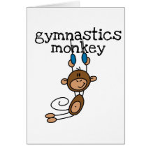 Gymnastics Monkey Tshirts and Gifts Card