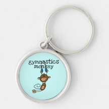 Gymnastics Monkey Tshirts and Gifts Key Chain