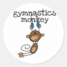 Gymnastics Monkey Tshirts and Gifts Sticker