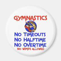 Gymnastics No Wimps Fridge Magnet