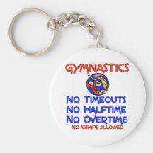 Gymnastics No Wimps Keychain