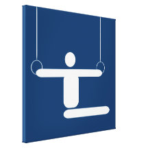 Gymnastics Pictogram Gallery Wrap Canvas