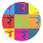 Gymnastics Pop Art Stickers