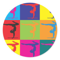 Gymnastics Pop Art Stickers