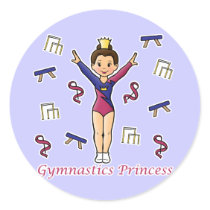 Gymnastics Princess Sticker