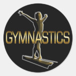 GYMNASTICS ROUND STICKER