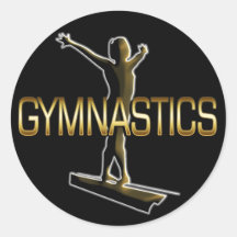 GYMNASTICS ROUND STICKER