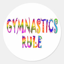 Gymnastics Rule Round Sticker