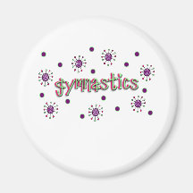 Gymnastics solar dots fridge magnet