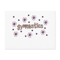 Gymnastics solar dots postcards