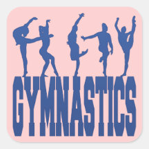 Gymnastics Square Stickers