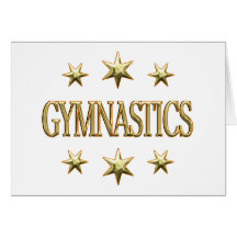Gymnastics Stars Greeting Cards