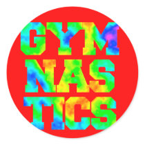 GYMNASTICS ROUND STICKERS