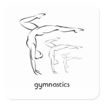Gymnastics Square Sticker