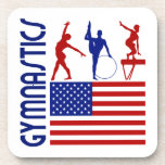 Gymnastics United States Beverage Coasters