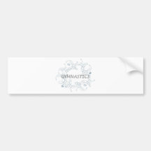 Gymnastics with Swirl Bumper Sticker