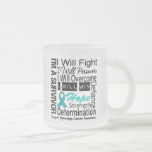 Gynecologic Cancer Fight Persevere Overcome Win Coffee Mug