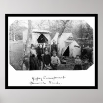 Gypsy Camp in Bethesda, MD 1888 Poster