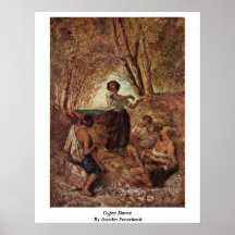 Gypsy Dance By Anselm Feuerbach Poster
