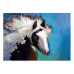 Gypsy Horse running passion colourful painting art Business Card Templates