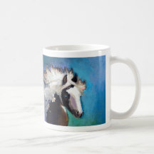 Gypsy Horse running passion colourful painting art Mug