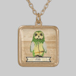 Gypsy Jade Owl Personalized Necklace necklaces