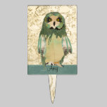 Gypsy Polkadot Owl Personalized Cake Topper cake picks