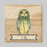 Gypsy Polkadot Owl Personalized Magnet magnets