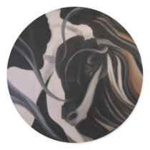 Gypsy Vanner I Round Stickers