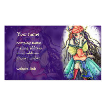 Gypsy Witch & Cat "The Visitor" Business Card