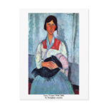 Gypsy Woman With Child By Modigliani Amedeo Post Cards