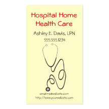 H008 BIZ - Stethoscope design 2 Business Cards