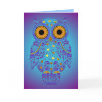 H00t Owl Blues Blank Card