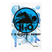 H2O_SWIMMER PERSONALIZED STATIONERY
