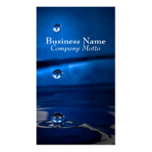 H2O Water Drops Blue Generic business card
