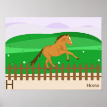 H for Horse Poster