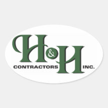 H&H Contractors Inc. Oval Sticker