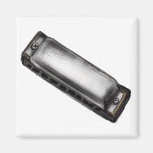 H is for Harmonica Fridge Magnet